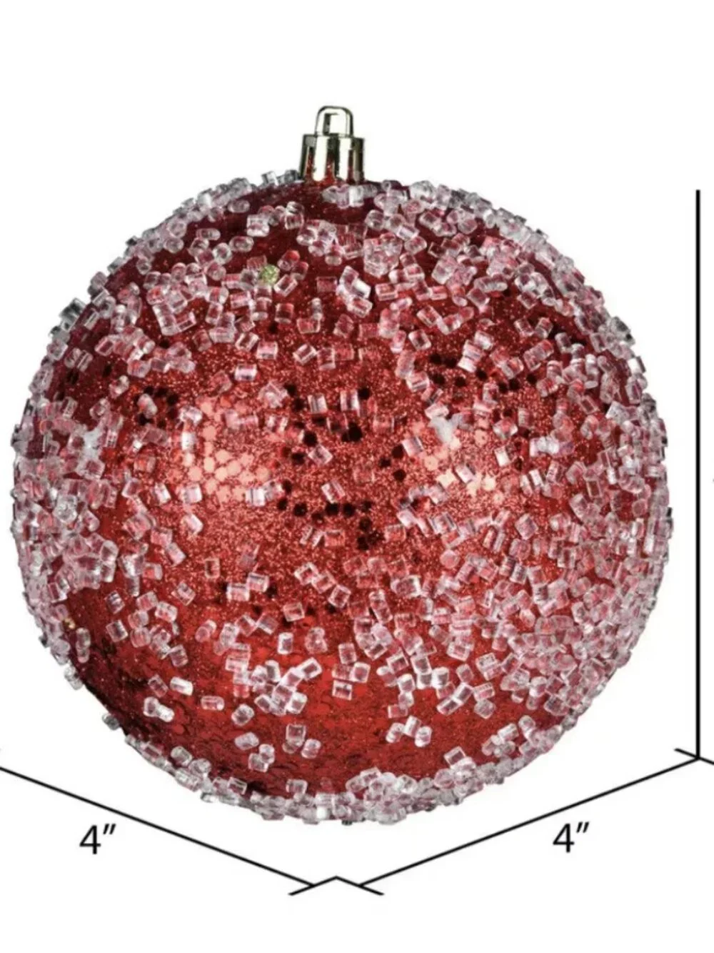 Vickerman Glitter Hail Ball Ornament Christmas Decor Holiday Decoration Gift